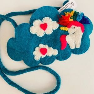 Handmade new with tags Unicorn Kids Purse